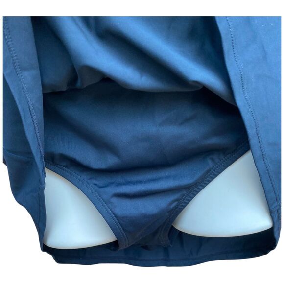 Jantzen One Piece Skirt Swimsuit Ruched Retro Swim dress Bathing Suit size 8 - Picture 6 of 11